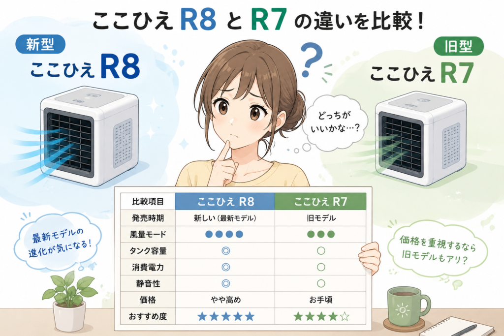 ここひえ R8とR7の比較