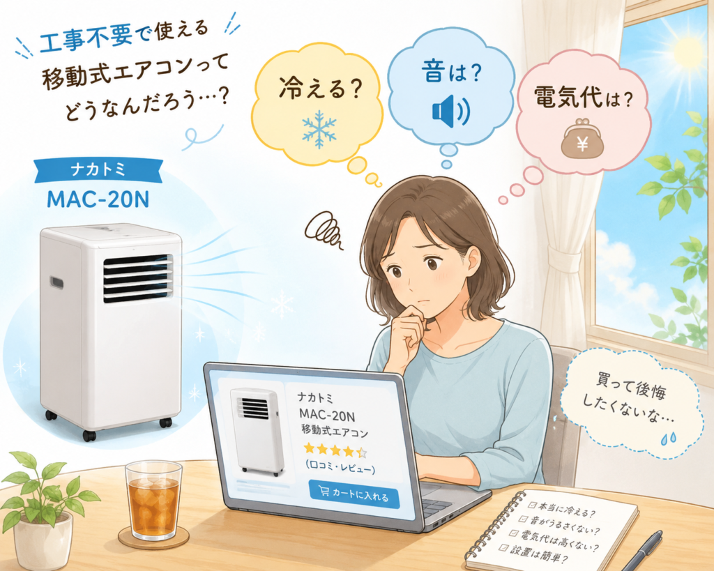 移動式エアコンの悩みどころ