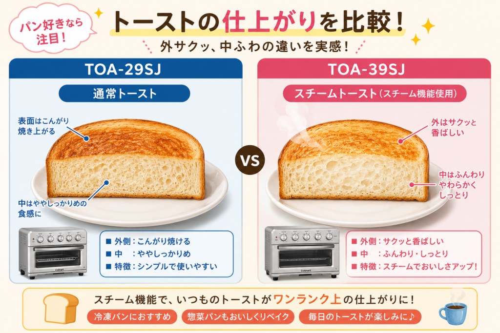 トースター比較:ふわサク仕上げの違い