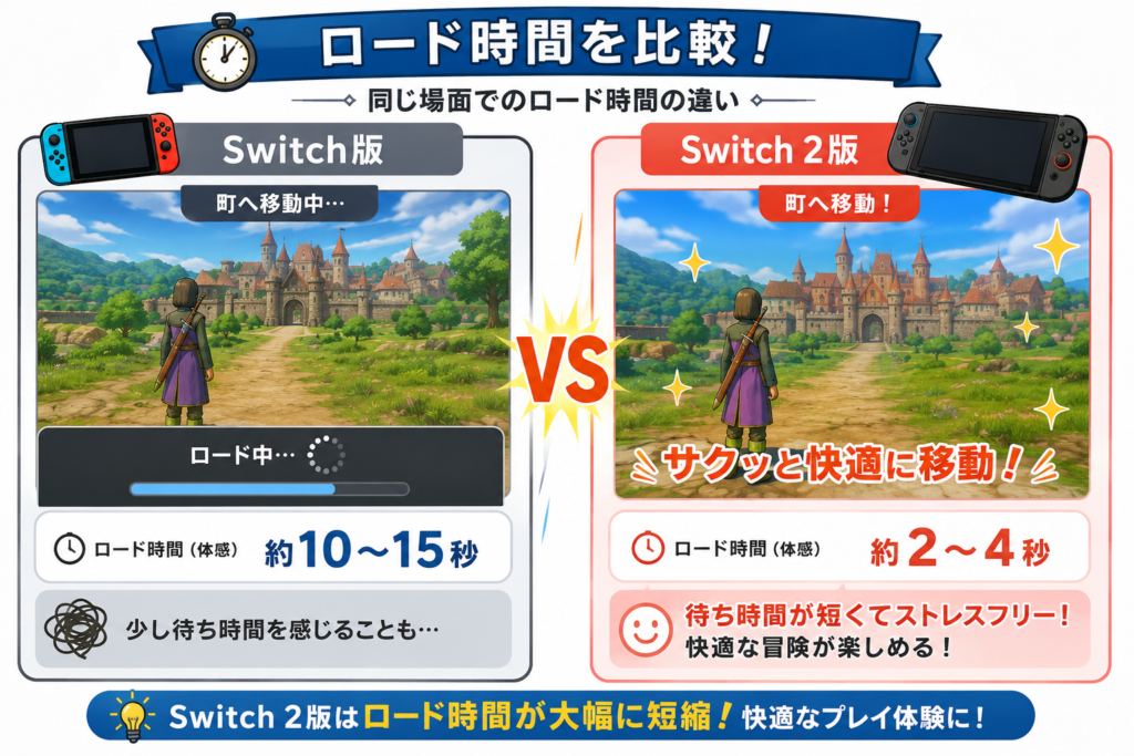 ロード時間の比較:Switch vs Switch 2