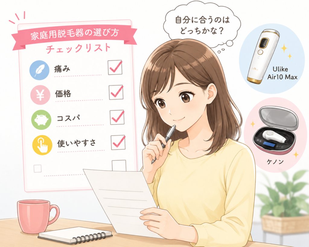 脱毛器選びのアドバイス