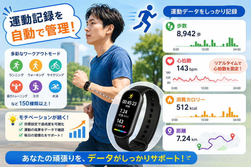 フィットネスデータで運動管理
