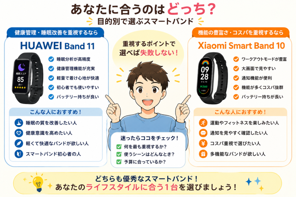 どっちのスマートバンド？
