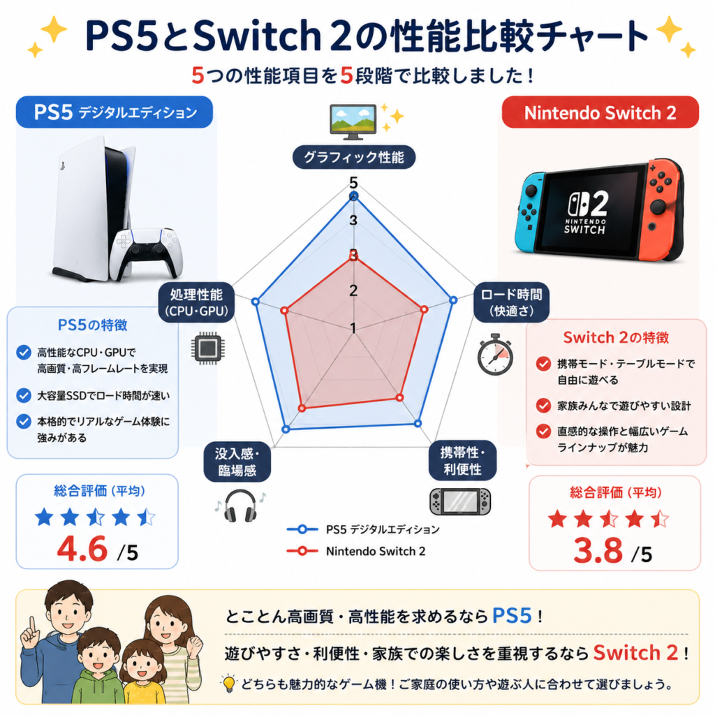 PS5とSwitch 2の性能比較