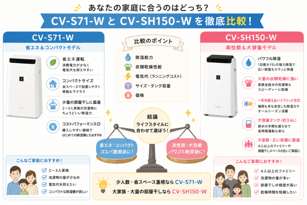 あなたにぴったりの除湿機は？