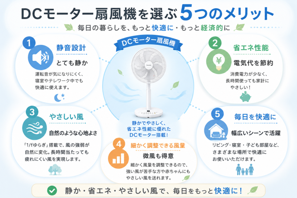 DCモーター扇風機を選ぶメリット
