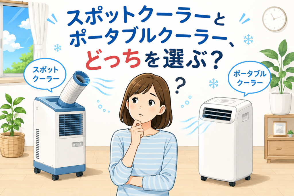スポットクーラーとポータブルクーラー、どっちを選ぶ?クーラー比較