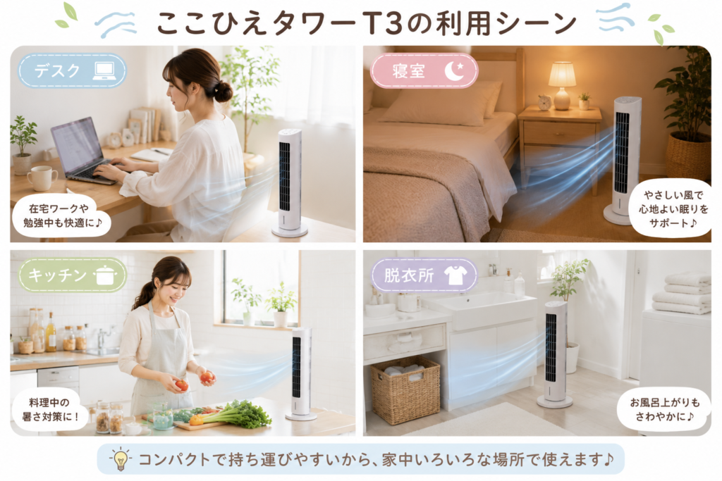 ここひえタワーT3の利用シーン
