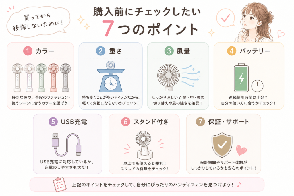 ハンディファン購入前チェックポイント