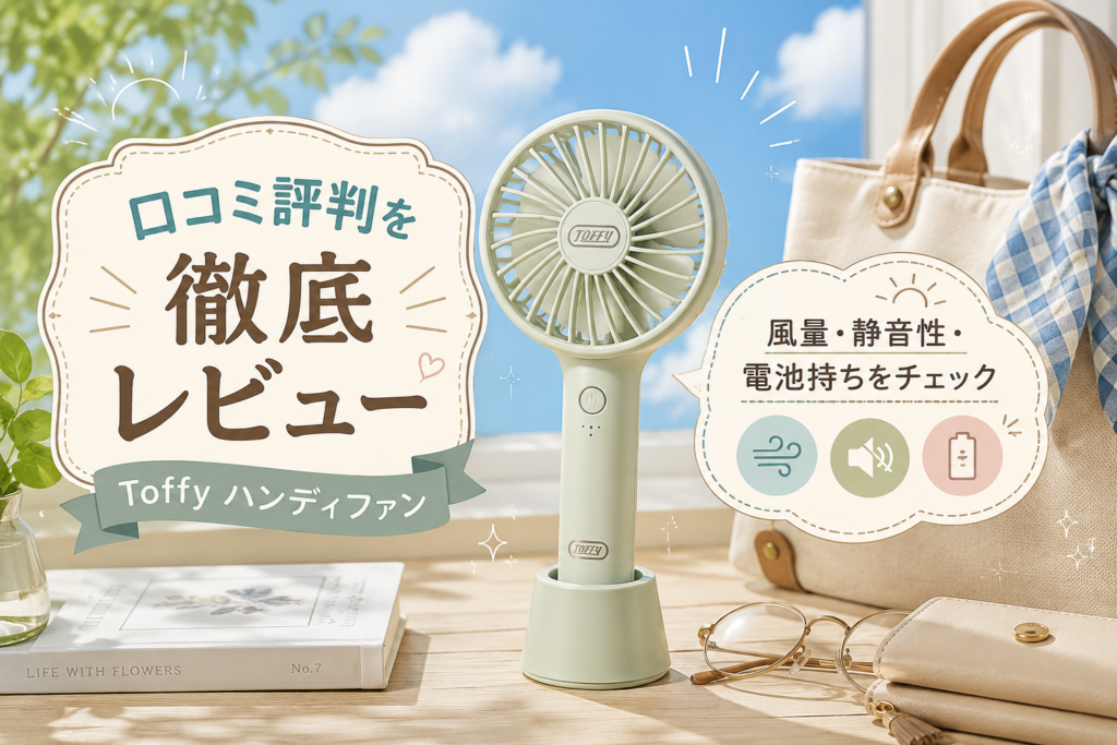 Toffyハンディファンの口コミ評判を徹底レビュー！風量・静音性・電池持ちやデメリットもやさしく解説【2026年最新版】