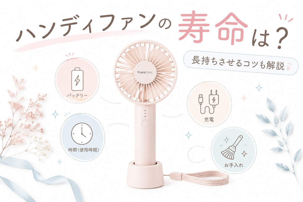 フランフランのハンディファンの寿命はどのくらい?何年使える?