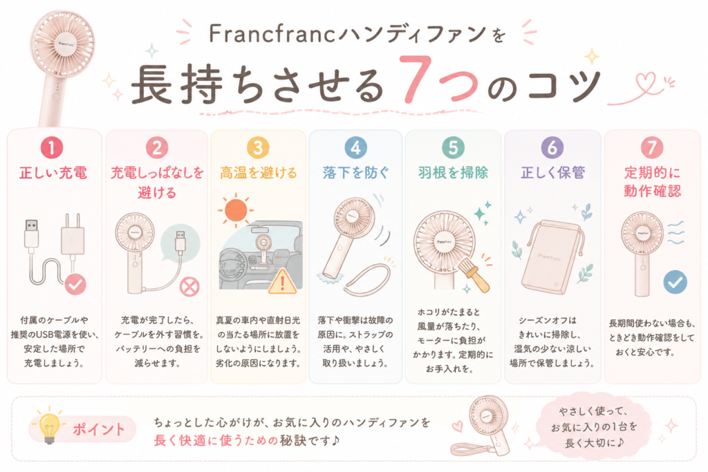 Francfranc ハンディファンのお手入れガイド長持ちさせる7つのコツ