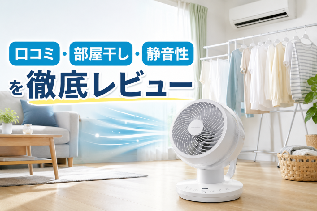 アイリスオーヤマ STF-SDC15TEC-Wの口コミ・部屋干し性能・静音性を徹底レビューする記事のアイキャッチ画像
