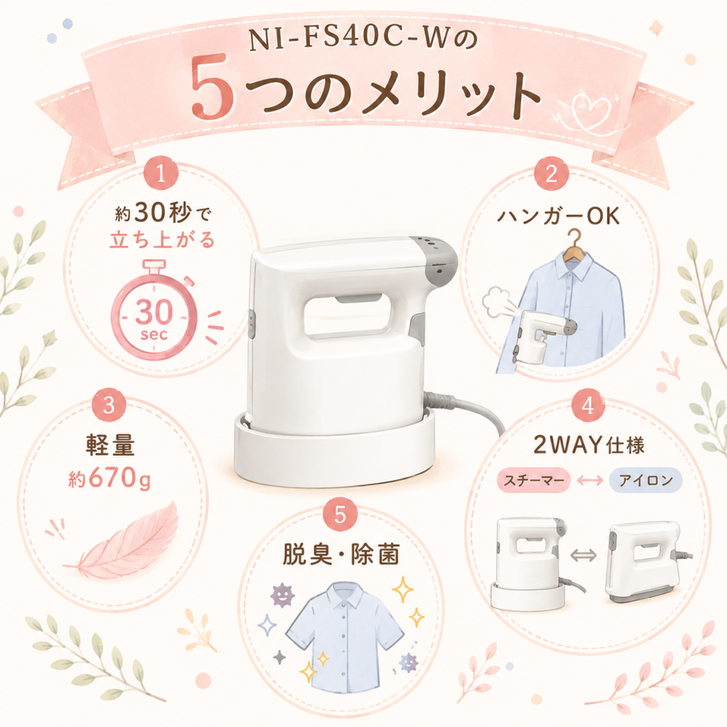 NI-FS40C-Wの5つのメリット
