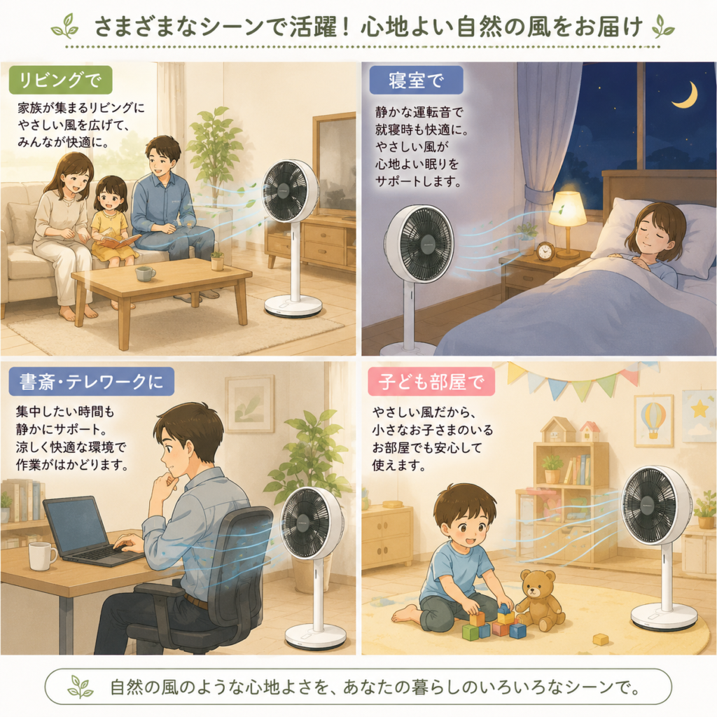 バルミューダ グリーンファン EGF-1800の特徴心地よい風のある日常
