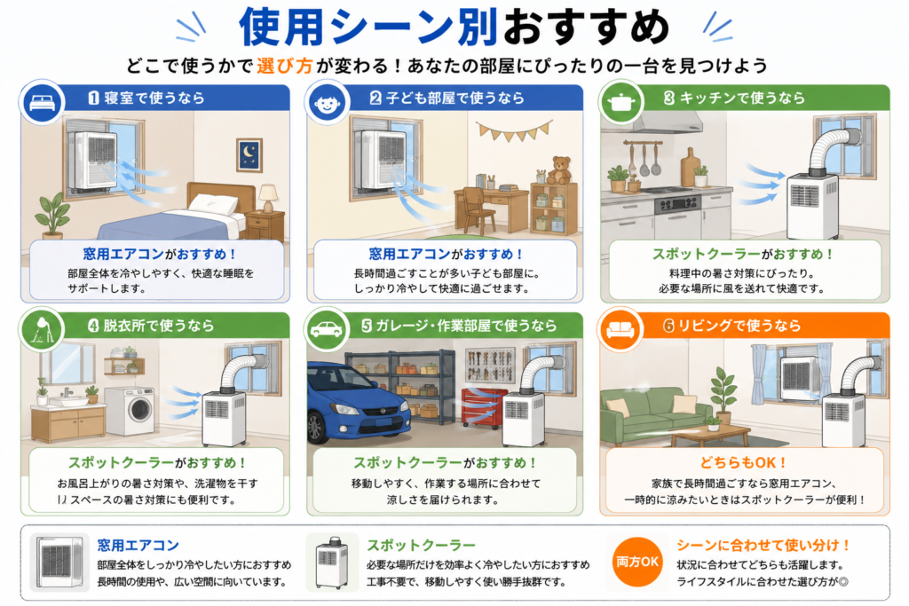 エアコン選びガイド：部屋別おすすめ